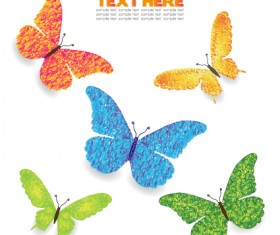 Beautiful Butterflies design elements vector 01