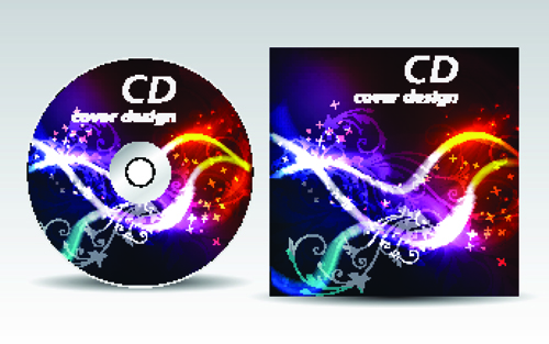 CD cover presentation vector template material 13