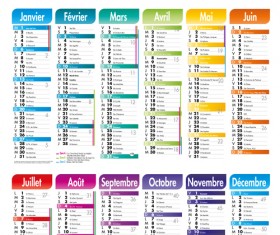 Set of Calendar grid 2013 design vector 07