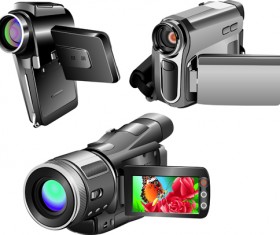 Different Camcorder design elements vector 01
