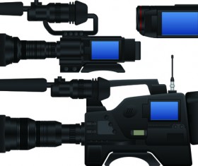 Different Camcorder design elements vector 03