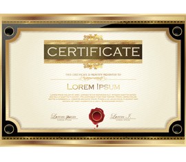 Cover of Certificate design template vector 01