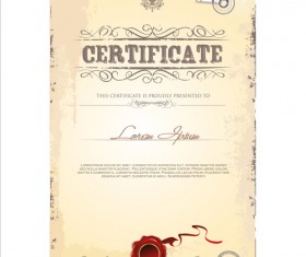 Cover of Certificate design template vector 03