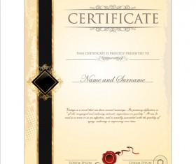 Cover of Certificate design template vector 04