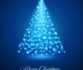 Halation Christmas tree design vector set 02