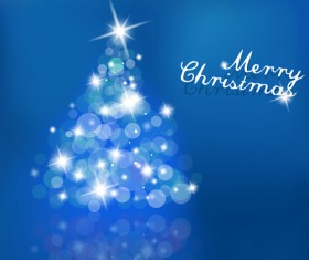 Halation Christmas tree design vector set 04