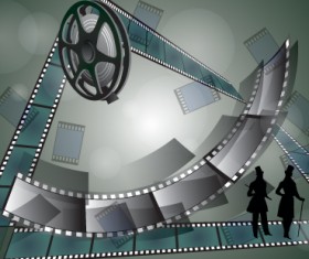 Vector set of Cinematograph backgrounds 03