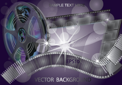 Vector set of Cinematograph backgrounds 04