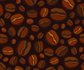 Set of Dark Coffee vector background 01