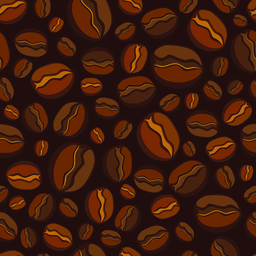 Set of Dark Coffee vector background 01