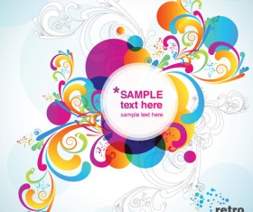 Set of Colored swirl vector backgrounds art 03 free download