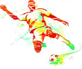 Colored sports elements vector art 01
