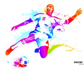 Colored sports elements vector art 02