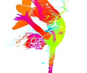 Colored sports elements vector art 03