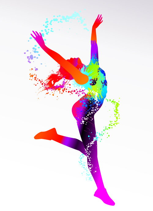 Colored sports elements vector art 05