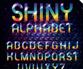 Set of Colorful Alphabet and numbers design vector 04