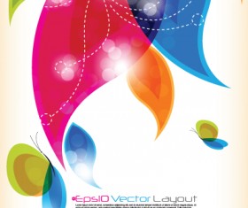 Shiny Colorful wave backgrounds art vector 01