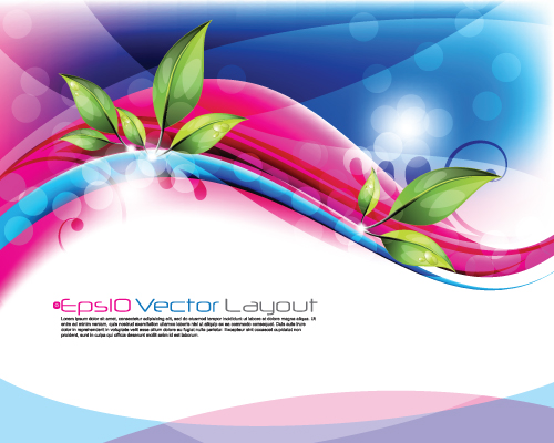 Shiny Colorful wave backgrounds art vector 02