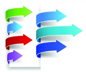 Colour bookmarks with arrow vector graphics 03