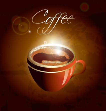 Creative elements Cup of coffee vector 01