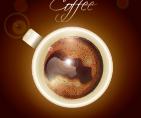 Creative elements Cup of coffee vector 02
