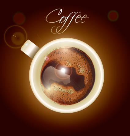 Creative elements Cup of coffee vector 02