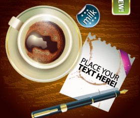 Creative elements Cup of coffee vector 03