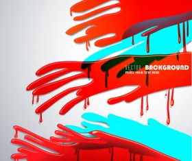 Abstract Dabs of paint backgrounds art vector 07