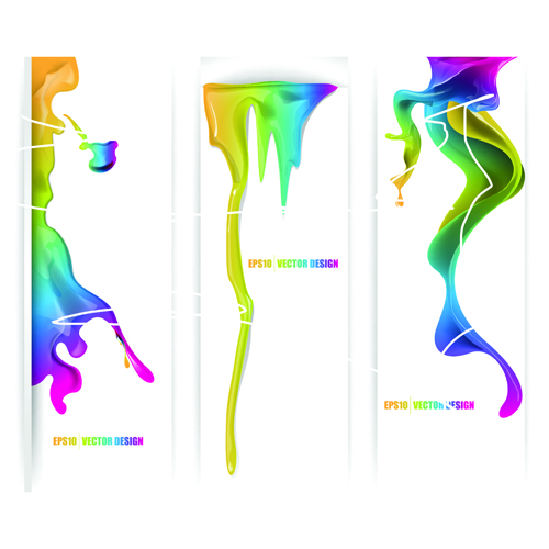 Abstract Dabs of paint backgrounds art vector 04