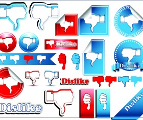 Personality stickers design elements vector 02