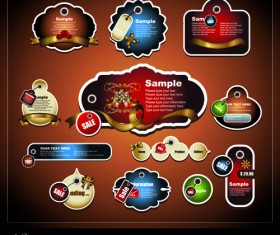 Elements of Elegance label vector set 02