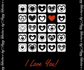 Elegant hearts Valentine ornaments art vector 02