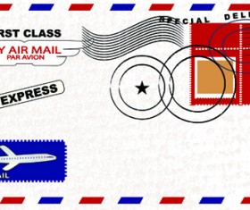 Envelope design elements vector art