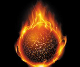 Different shapes of the fire elements vector 01