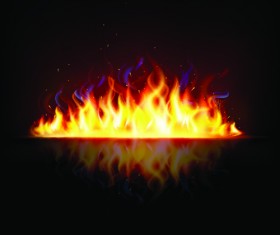 Different shapes of the fire elements vector 04