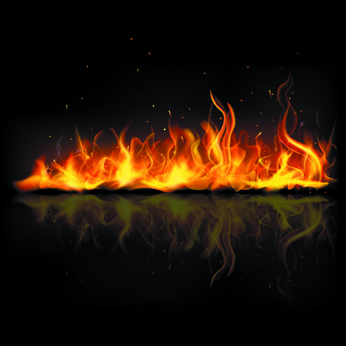 Different shapes of the fire elements vector 06