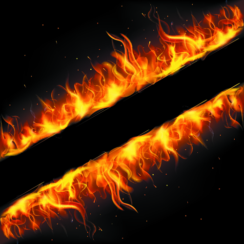 Different shapes of the fire elements vector 07