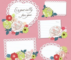 Hand drawn Floral Cards art design vector 03