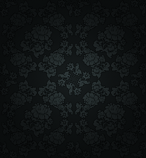 Fabric of Floral Patterns design vector set 04
