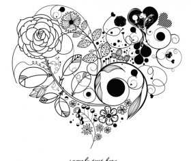 Creative Floral hearts design vector graphics 04
