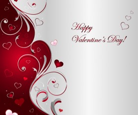 Floral hearts Valentine day vector backgrounds 02