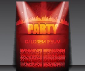 commonly Party Flyer cover template vector 02
