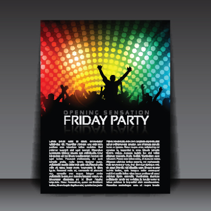 commonly Party Flyer cover template vector 03