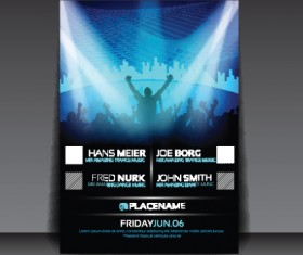 commonly Party Flyer cover template vector 04