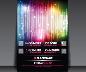 commonly Party Flyer cover template vector 05