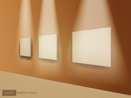 Set of Bright Frame on a wooden wall vector 01