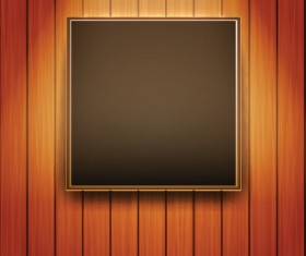 Set of Bright Frame on a wooden wall vector 02