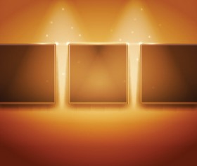 Set of Bright Frame on a wooden wall vector 05