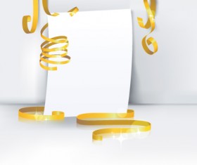 Set of Frame with ribbon vector graphics 01