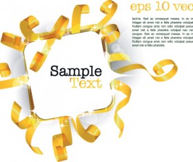 Set of Frame with ribbon vector graphics 02